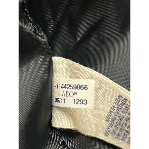 AEO American Eagle Blazer M Navy Blue Single Breasted Notched Lapel Professional - Picture 7 of 9